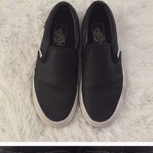 Black leather vans